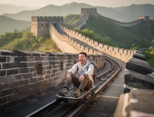 découvrez la grande muraille de chine lors d'une visite privée unique avec conseils d'experts et une descente en toboggan inoubliable pour une aventure hors du commun.